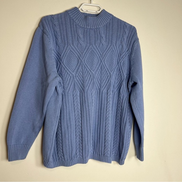 tradition country collection Sweaters - Vintage Tradition Country Collection Blue Cable Knit Sweater - 100% Cotton 2x